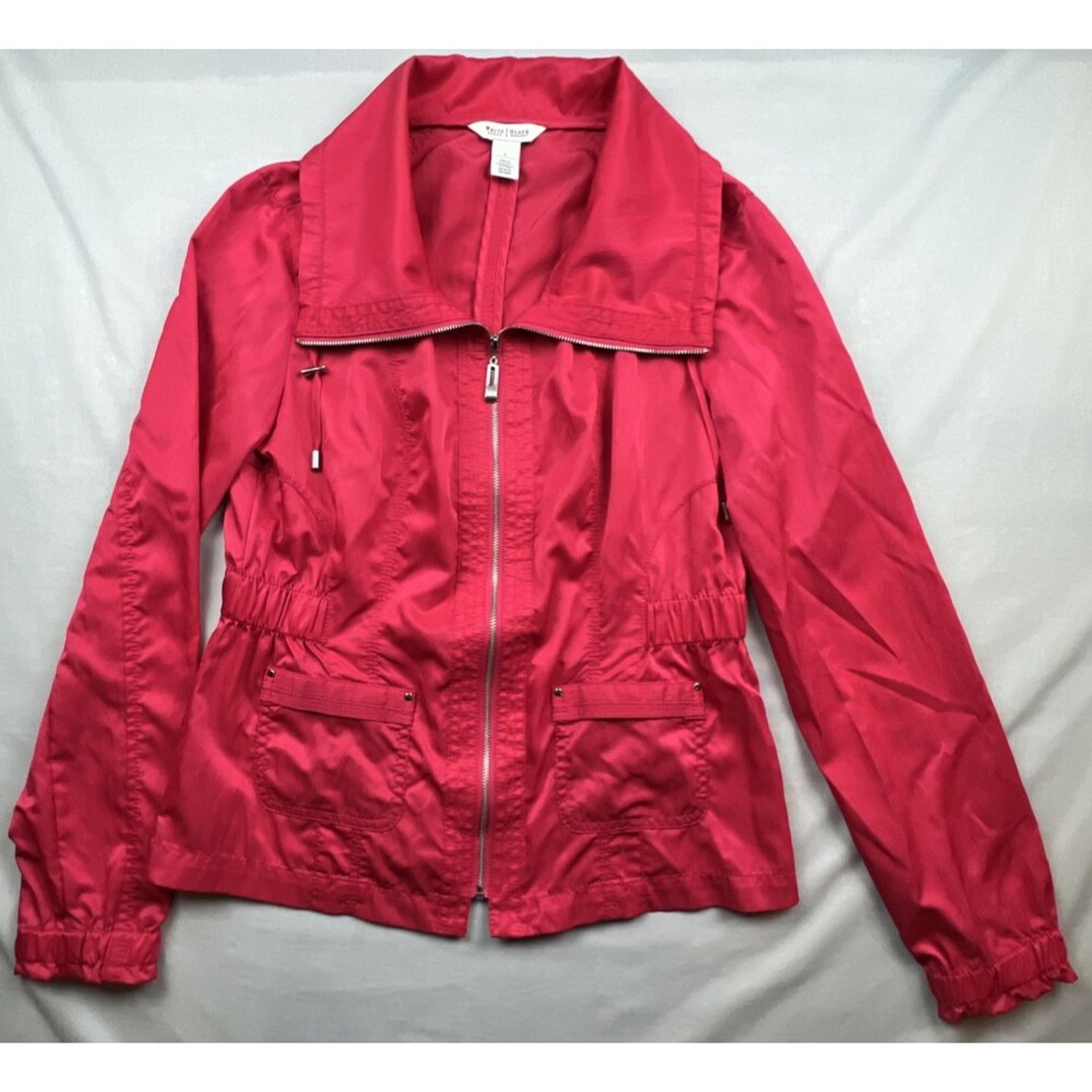 White House Black Market Pink Utility Jacket Size 6